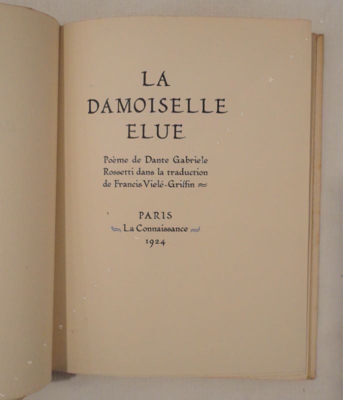 ROSSETTI (Dante Gabriele) - La damoiselle lue.